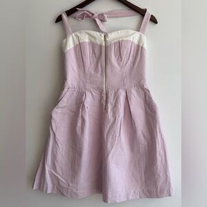 Lilly Pulitzer Women’s 8 Marisa Dress Pink Hyacint White Seersucker Sweetheart